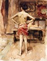 The Model, Interior with Standing Figure - John Singer Sargent