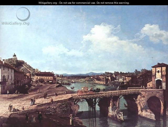 Turin viewed from the north-east to the ancient bridge over the Po - (Giovanni Antonio Canal) Canaletto