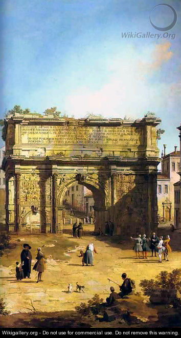 Rome, The Arch of Septimius Severus - (Giovanni Antonio Canal) Canaletto