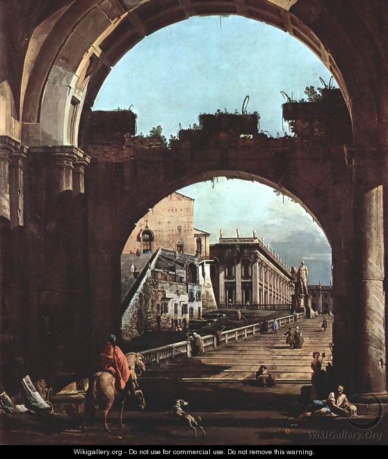 Capriccio Romano, Capitol - (Giovanni Antonio Canal) Canaletto