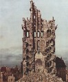 View of Dresden, the ruins of the Cross Church, seen from the east, detail - (Giovanni Antonio Canal) Canaletto