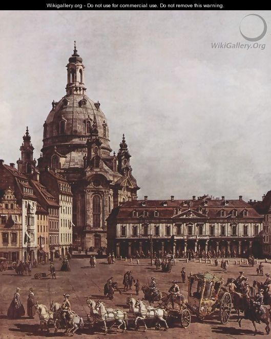 View of Dresden, the Neumarkt in Dresden, Jewish cemetery, with women