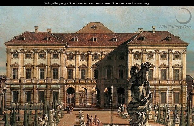 The Liechtenstein Garden Palace, garden side (detail) - (Giovanni Antonio Canal) Canaletto