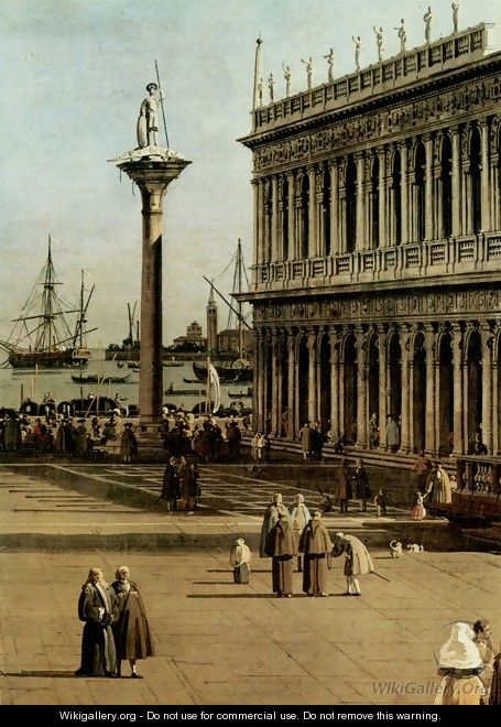 La Piazzetta, Detail - (Giovanni Antonio Canal) Canaletto