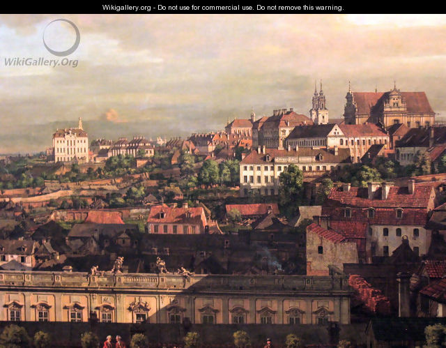 View on Warsaw from Royal Castle fragment - (Giovanni Antonio Canal) Canaletto