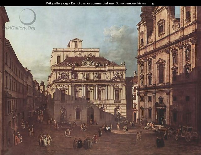 View from Vienna, the square in front of the University of South-East of view, with the large auditorium of the Univ - (Giovanni Antonio Canal) Canaletto