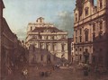 View from Vienna, the square in front of the University of South-East of view, with the large auditorium of the Univ - (Giovanni Antonio Canal) Canaletto