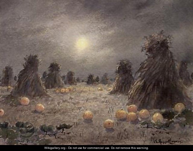Autumn Harvest by Moonlight - Charles Russell Loomis