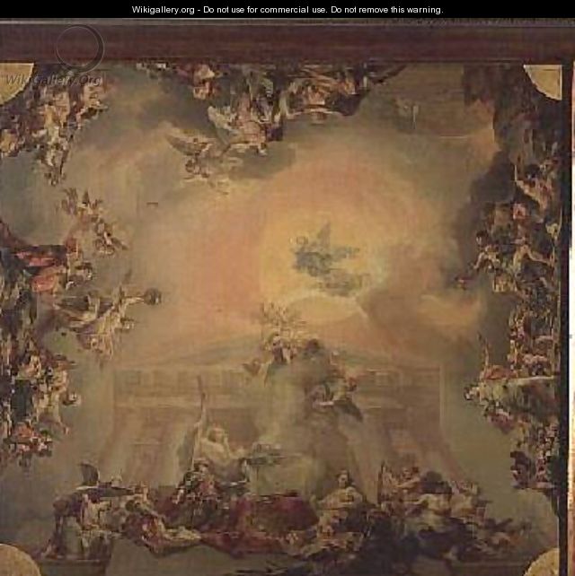 Sketch for a ceiling painting The Institution of the Order of St Charles III - Vicente Lopez y Portana