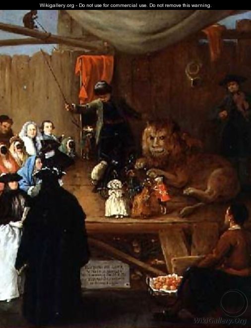 The Lions Cage as seen in Venice in the Carnival of 1765 2 - Pietro Longhi