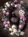 Garland with Roses and Passion Flowers Around a Bust of a Saint - Henrietta de Longchamp
