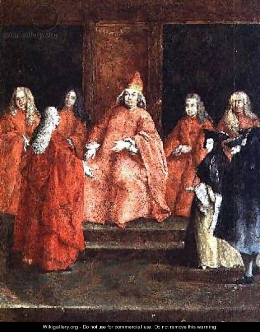 The Doge Grimani on his Throne - Pietro Longhi