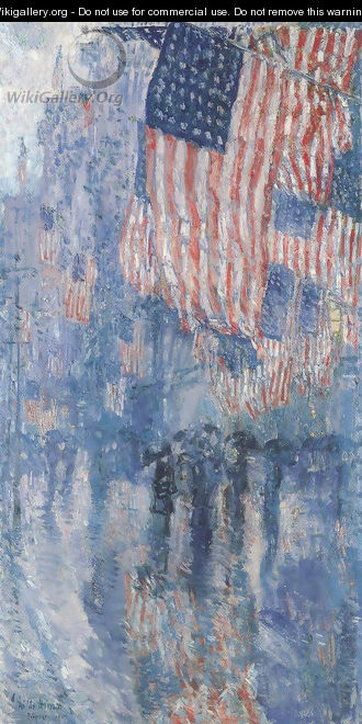 The Avenue In The Rain 1917 - Frederick Childe Hassam