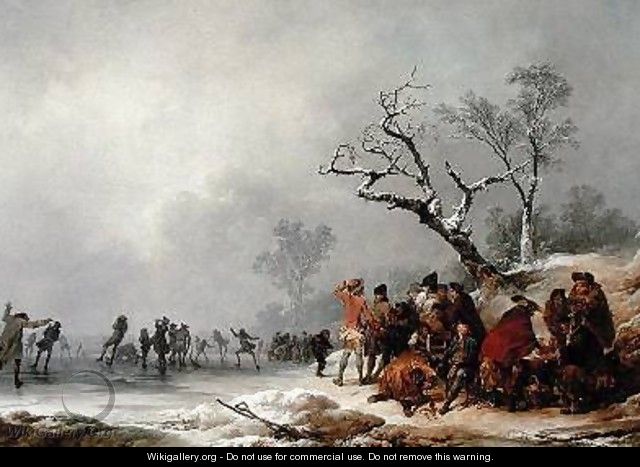 A Winter Morning with Skating in Hyde Park 1776 - Philip Jacques de Loutherbourg