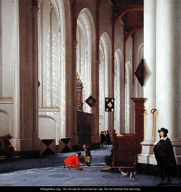 Interior of the Grote Kerk in Rotterdam 1656 - Anthonie De Lorme