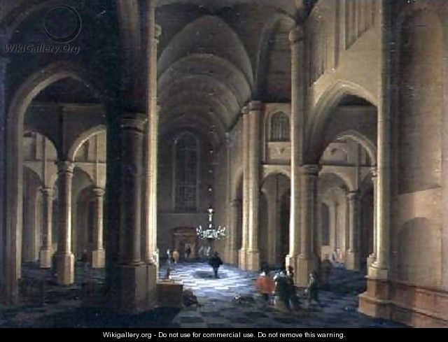 A Church Interior - Anthonie De Lorme