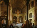 The Interior of a Protestant Church at Night - Anthonie De Lorme