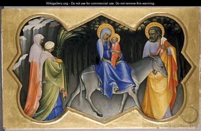 The Flight into Egypt 1405 - Fra (Guido di Pietro) Angelico