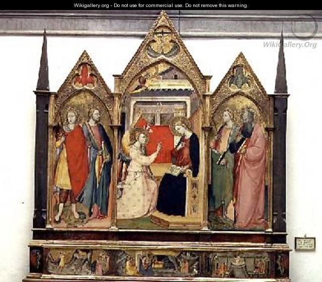 Annunciation with Saints 1414 - Bicci Di Lorenzo