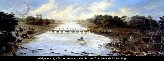 Crossing the Riachuelo River Buenos Aires Argentina 1865 - Candido Lopez