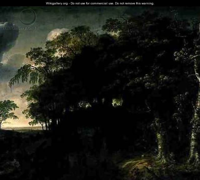 Forest Landscape with Hunters 1651 - Jan Looten