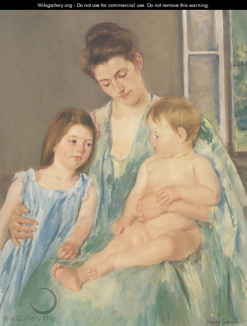 Young Mother And Two Children 1908 - Mary Cassatt