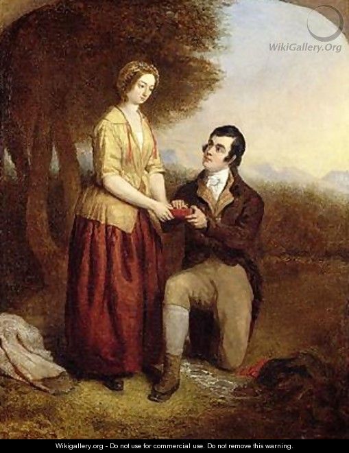 The Parting of Robert Burns and his Mary 1844 - Charles Lucy