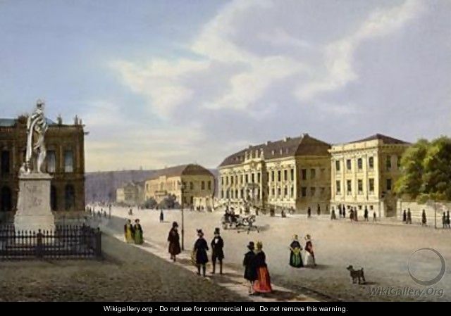 Unter den Linden view towards Prinzessinenpalais - Ludwig Edward Luetke