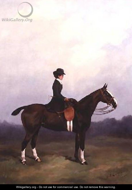 Lady Riding Side-saddle - Henry Frederick Lucas-Lucas