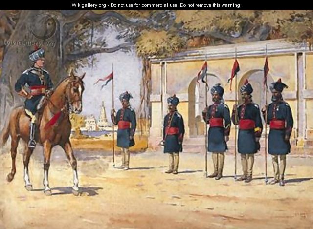 Soldiers of the 10th Duke of Cambridges Own Lancers Hodsons Horse The Quarter Guard - Alfred Crowdy Lovett