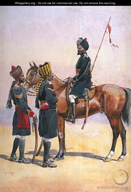 Soldier of the 33rd Queens Own Light Cavalry Daffadar Musalman Rajput and the 34th Prince Albert Victors Own Poona Horse Ratore Rajput - Alfred Crowdy Lovett