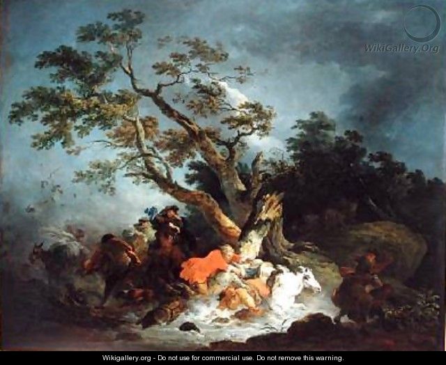 Travellers Caught in a Storm 1770 - Philip Jacques de Loutherbourg