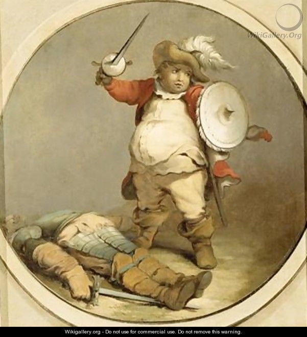 Falstaff with the Body of Hotspur 1786 - (attr.to) Loutherbourg, Philip James de