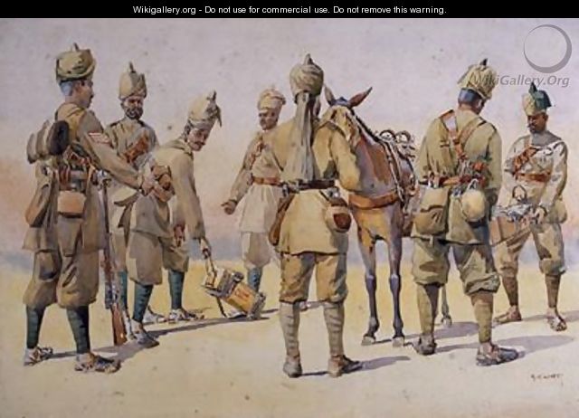 Soldiers of the 46th and 33rd Punjabis - Alfred Crowdy Lovett