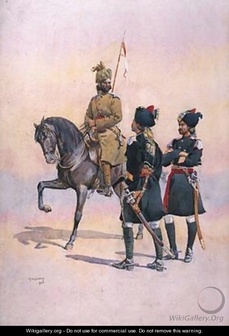 Soldier of the 37th Lancers Baluch Horse Baluch the 36th Jacobs Horse Pathan and the 35th Scinde Horse Kot Daffadar Baluch - Alfred Crowdy Lovett