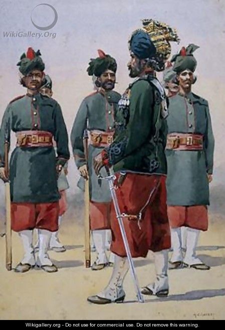 Soldiers of the 127th Queen Marys Own Baluch Light Infantry - Alfred Crowdy Lovett