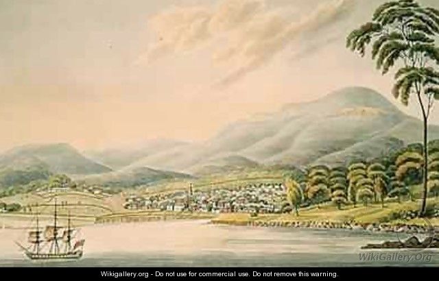 View of Hobart Town 1824 - Joseph Lycett