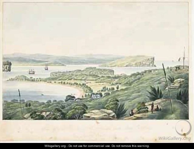 View of the Heads at the entrance into Port Jackson - Joseph Lycett