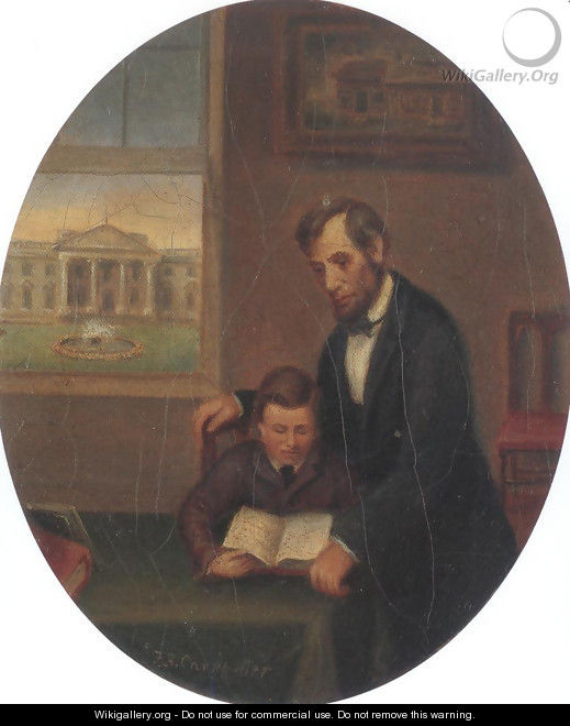Lincoln And Tad 1873 74 - Francis Bicknell Carpenter