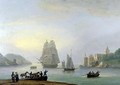 A Brig Entering Dartmouth Harbour with a Ferry in the Foreground 1828 - Thomas Luny