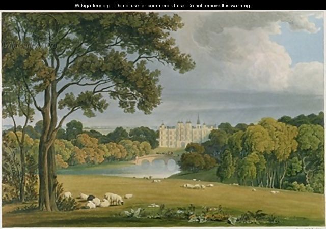 View of Burghley House - Frederick Mackenzie