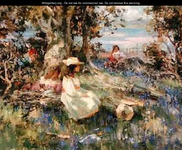 Bluebell Wood by the Sea Galloway - William Stewart MacGeorge