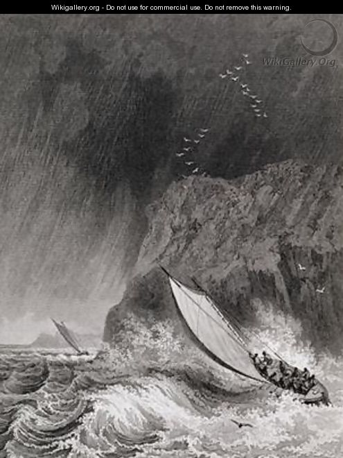 The boats off Walden Island in a snow storm - Captain George Francis Lyon