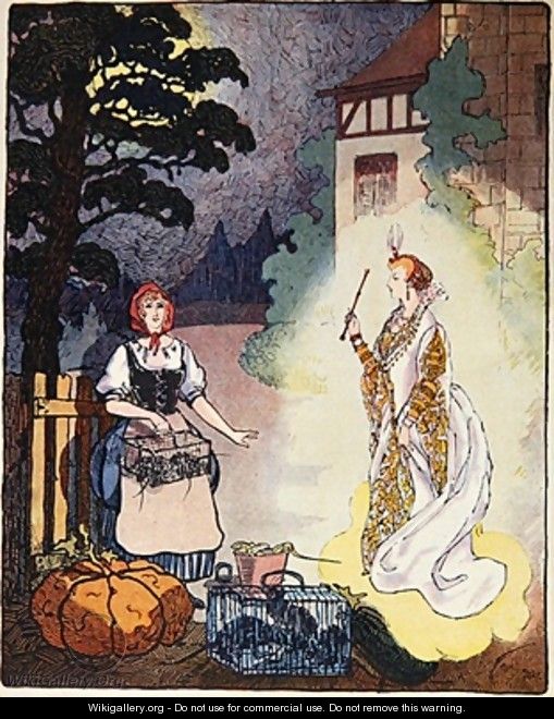 Cinderella with her Fairy Godmother 1926 - Maby
