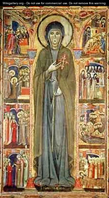 St Clare with Scenes from her Life - di Santa Chiara Maestro