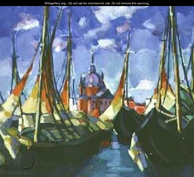 Sailing Boats in Venice 1922-3 - Konrad Magi