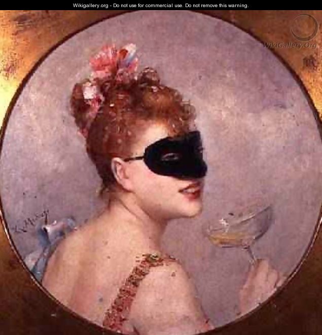 Woman with a mask - Federico de Madrazo y Kuntz
