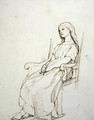 Study of a young girl seated - Daniel Maclise