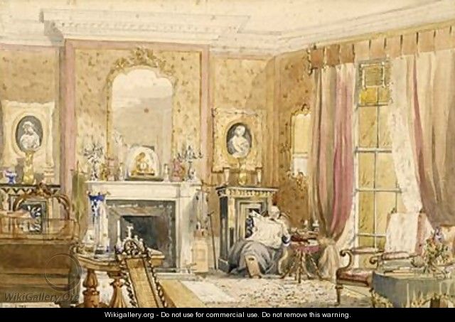 Drawing Room at Bryn Glas Monmouthshire 1871 - Julia Mackworth