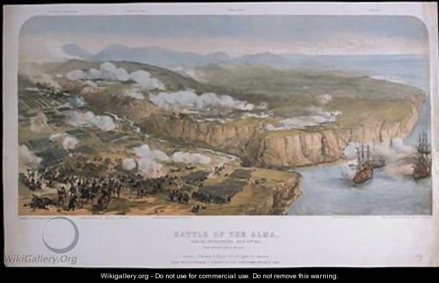 The Battle of Alma from the French position on 20th September 1854 1854 - (after) Maclane, Andrew